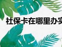 社保卡在哪里办实体卡（社保卡在哪里办）