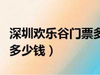 深圳欢乐谷门票多少钱一张（深圳欢乐谷门票多少钱）