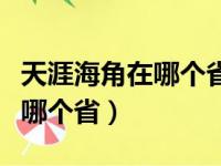 天涯海角在哪个省哪个市哪个县（天涯海角在哪个省）