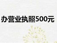 办营业执照500元（办一个营业执照给5000）