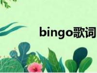 bingo歌词中文（bingo歌词）