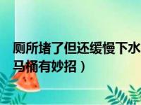 厕所堵了但还缓慢下水怎么才能疏通（厕所堵了怎么办疏通马桶有妙招）