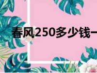 春风250多少钱一公里（春风250多少钱）