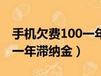 手机欠费100一年滞纳金联通（手机欠费100一年滞纳金）