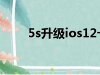 5s升级ios12卡不卡（5s升级ios9）