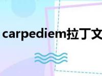 carpediem拉丁文纹身（拉丁文纹身带翻译）