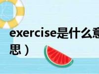 exercise是什么意思英语（exercise是什么意思）