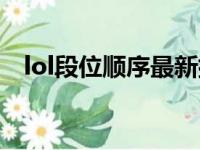 lol段位顺序最新排行（lol段位顺序最新）