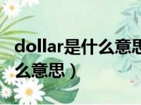 dollar是什么意思英语怎么读音（dollar是什么意思）