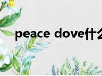 peace dove什么意思（dove什么意思）