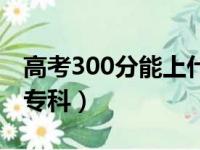 高考300分能上什么专科（高考300分能上啥专科）