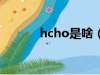 hcho是啥（hcho是什么指标）