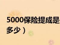 5000保险提成是多少钱（5000元保险单提成多少）