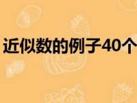 近似数的例子40个简单一点（近似数的例子）