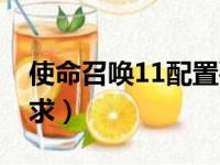 使命召唤11配置要求低（使命召唤11配置要求）