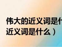 伟大的近义词是什么?反义词是什么?（伟大的近义词是什么）