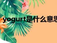 yogurt是什么意思啊（yogurt是什么意思）