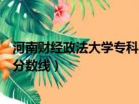 河南财经政法大学专科分数线专业（河南财经政法大学专科分数线）