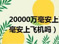 20000万毫安上飞机吗国际航班（20000万毫安上飞机吗）