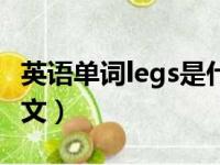 英语单词legs是什么意思（legs是什么意思中文）