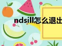 ndsill怎么退出游戏（ndsl退出游戏）