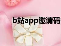 b站app邀请码在哪（b站邀请码在哪）