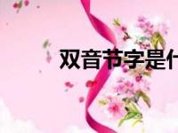 双音节字是什么意思（双音节字）