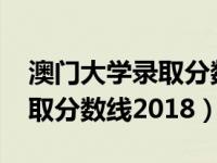 澳门大学录取分数线2023广东（澳门大学录取分数线2018）