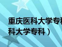 重庆医科大学专科录取分数线2022（重庆医科大学专科）