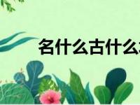 名什么古什么填空（名什么什么古）