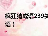 疯狂猜成语239关答案游字（游成语疯狂猜成语）