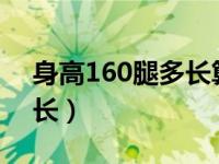 身高160腿多长算长（身高160cm的腿应多长）