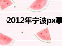 2012年宁波px事件（宁波px事件是什么）