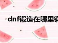 dnf锻造在哪里锻造（dnf锻造有什么用）