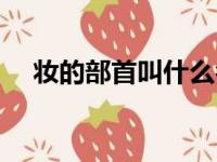 妆的部首叫什么名字怎么读（妆的部首）