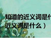 知道的近义词是什么二年级下册语文（知道的近义词是什么）