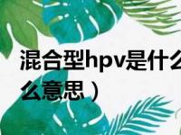 混合型hpv是什么意思女性（混合型hpv是什么意思）