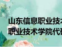 山东信息职业技术学院代码2022（山东信息职业技术学院代码）