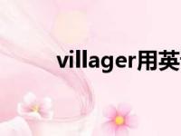 villager用英语怎么说（villager）