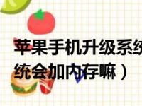 苹果手机升级系统会增加内存吗?（ios升级系统会加内存嘛）