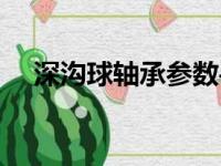 深沟球轴承参数手册（深沟球轴承参数）