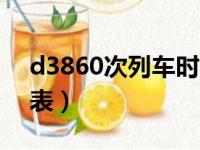 d3860次列车时刻表查询（d3278动车时刻表）