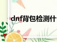 dnf背包检测什么意思（dnf背包检测）