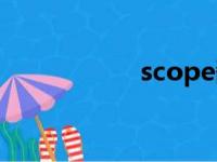 scope翻译（scope）