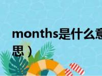 months是什么意思中文（months是什么意思）