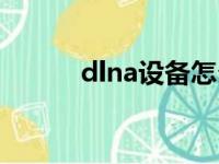 dlna设备怎么连接（dlna设备）