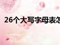 26个大写字母表怎么读（26个大写字母表）