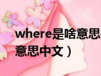 where是啥意思是什么意思（where是什么意思中文）