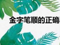 金字笔顺的正确写法（金字笔顺怎么写）