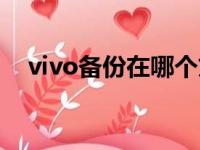 vivo备份在哪个文件夹（vivo备份在哪）